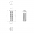 Hiross 022Q Filter zabudovanÃ½ do potrubia (ekvivalentnÃ­ produkt)
