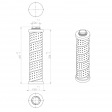 ALMIG AFC 570 alternative filter - activated carbon AFC suitable for ALMIG Plastic end caps